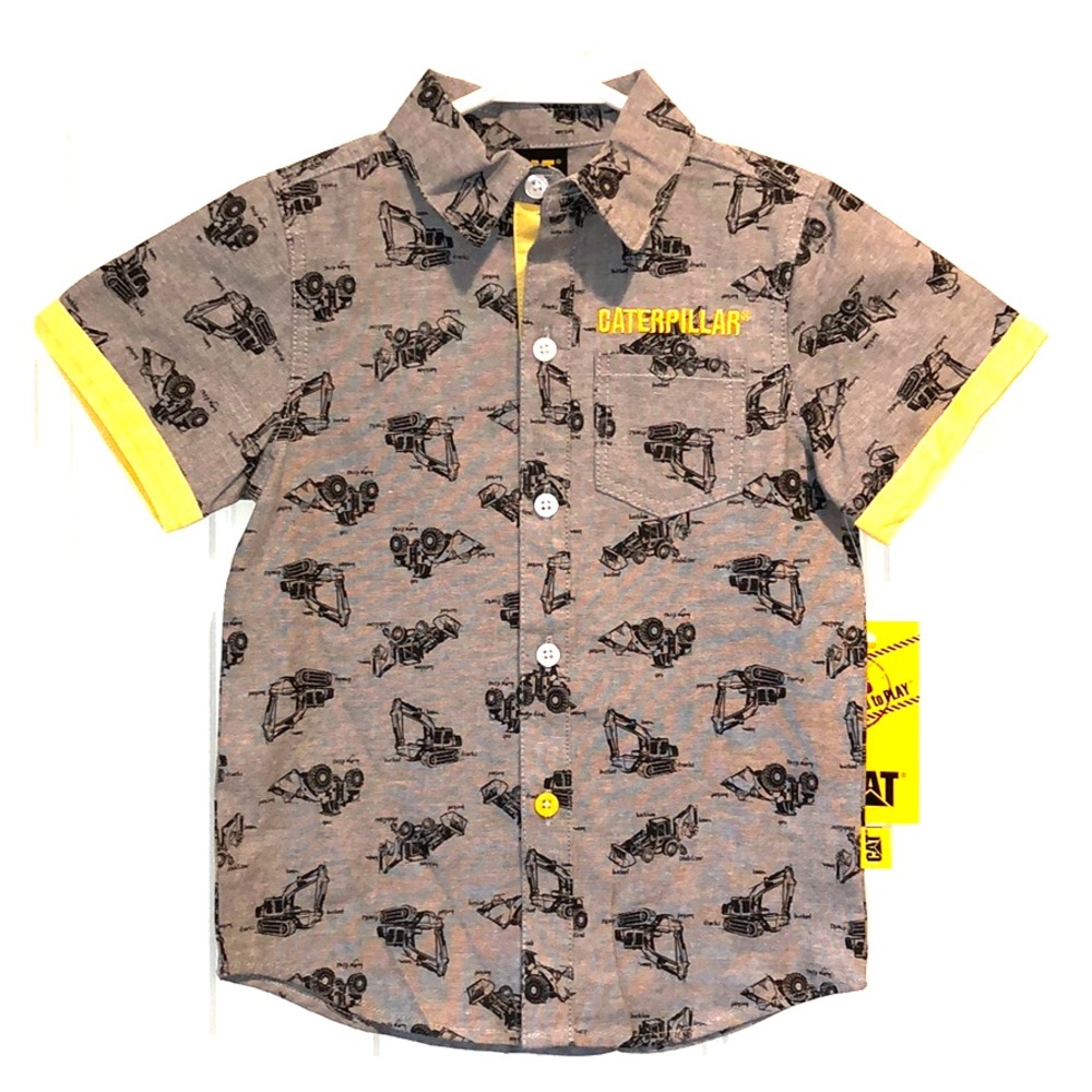 NWT Caterpillar Button Up 3T Toddler Shirt